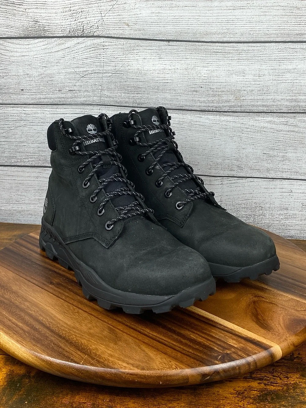 Timberland Brooklyn 6” Waterproof Mid Hiker Black Nubuck Boot Men’s Shoe Size 13